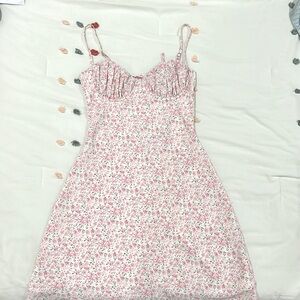 Pink Floral Mini Dress